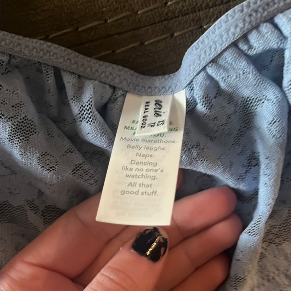 Aerie show off vintage lace tie front bra top - Picture 7 of 12